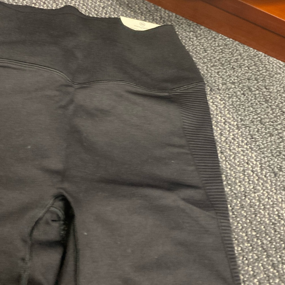 NWT women offline by aerie hi-rise seamless 7/8 legging leggings ribbed black l - Picture 7 of 16